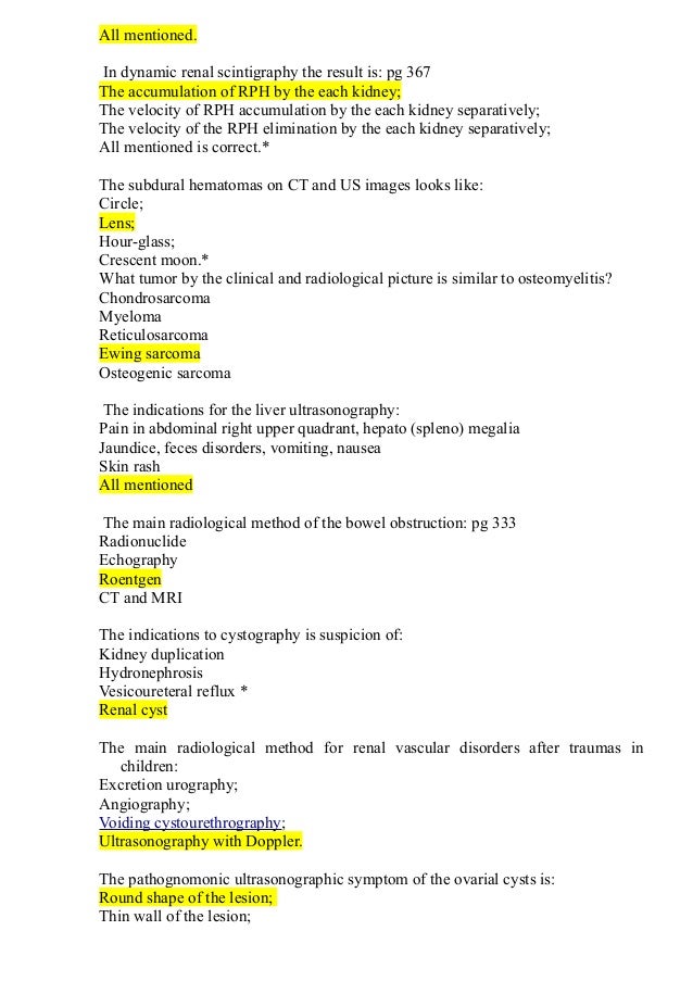 Radiology Mcq Pdf